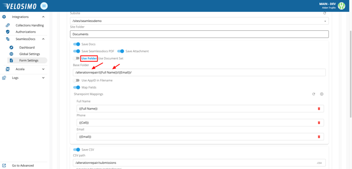 use sharepoint folder